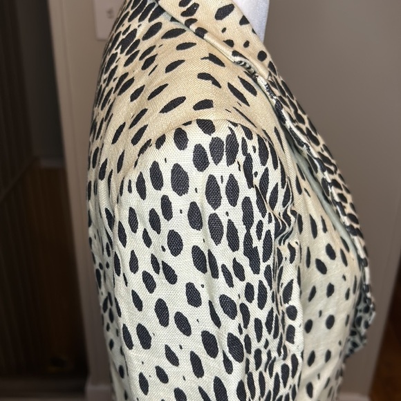 Emerson Fry Wingtip Spotted Snow Leopard Linen Trench Coat NWT Size 00 - Picture 11 of 16